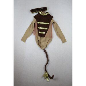 VINTAGE 1960s 60s HANDMADE BROWN MONKEY DANCE COSTUME - GIRLS